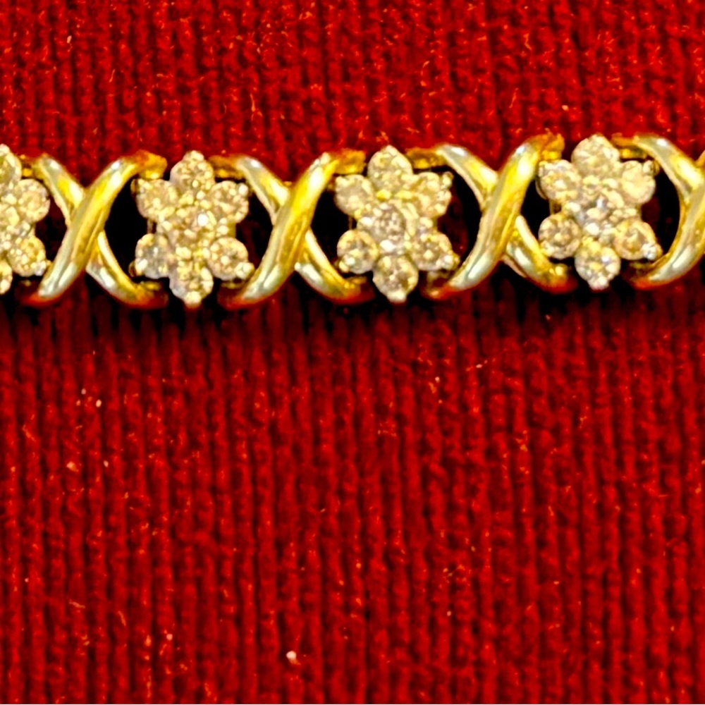 14k gold and diamond bracelet
